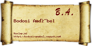 Bodosi Amábel névjegykártya